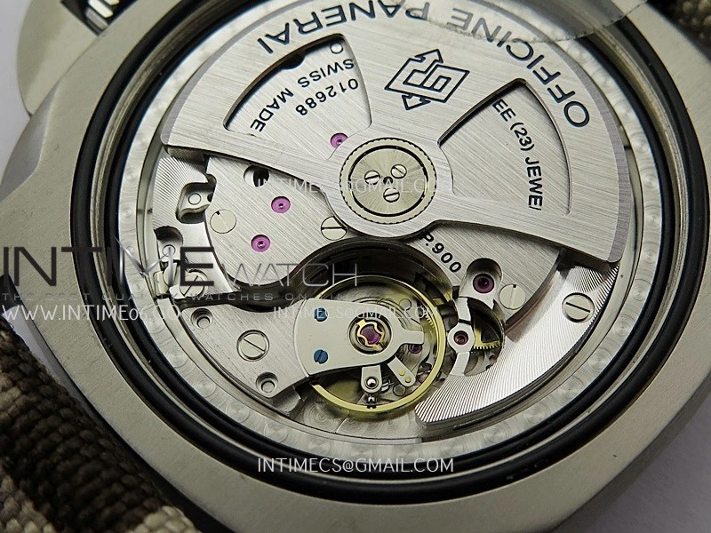 PAM1669 Carbotech 47mm VSF 1:1 Best Edition Ombre Black Dial Blue Markers On Camouflage Strap P.900 Clone